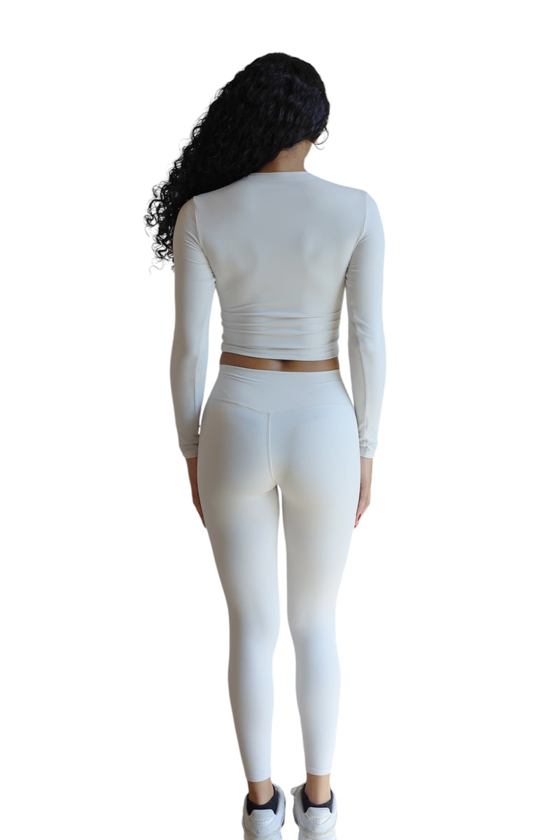 IVORY LONG SLEEVE TEE COMPRESSION SET